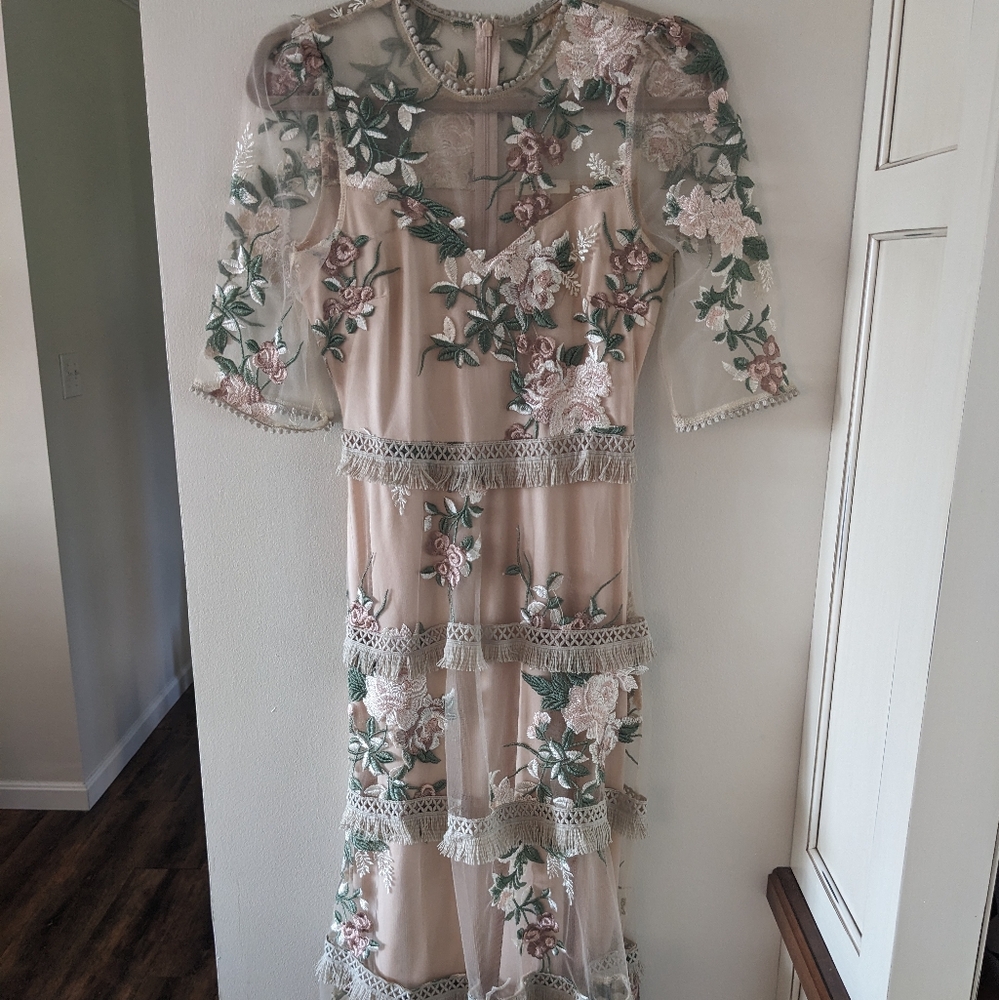 Anthro JUST ME Dress Size XS BLUSH